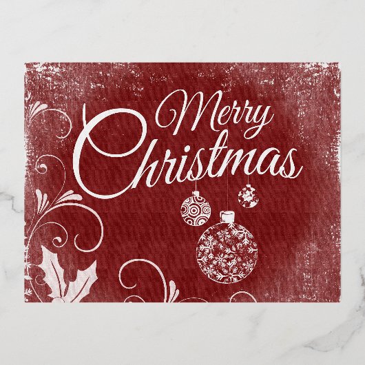 "メリークリスマス" 箔シーズンポストカード (正面)