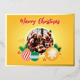 メリークリスマス 箔シーズンポストカード