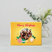 メリークリスマス 箔シーズンポストカード (立ち正面)