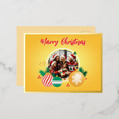 メリークリスマス 箔シーズンポストカード (正面/裏面)