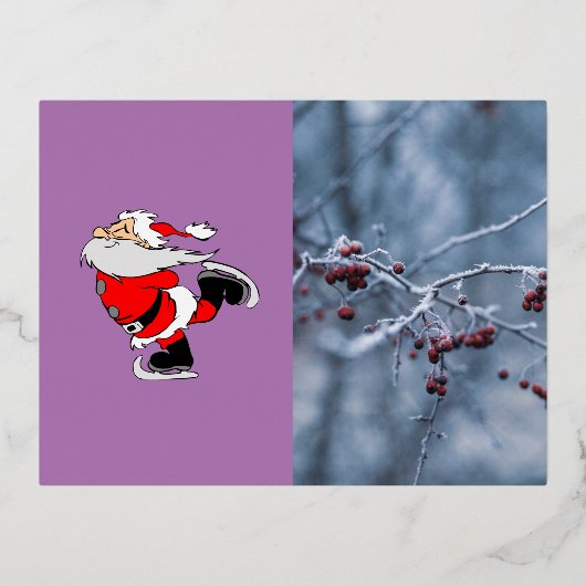 メリークリスマス 箔シーズンポストカード (正面)