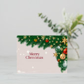 メリークリスマス 箔シーズンポストカード (立ち正面)