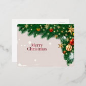 メリークリスマス 箔シーズンポストカード (正面/裏面)
