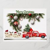 メリークリスマス 箔シーズンポストカード (正面)