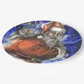 "メリークリスマス"、紙皿9" x 9" ペーパープレート (アングル)