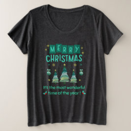 メリークリスマス – 素敵な一年のT市 プラスサイズTシャツ