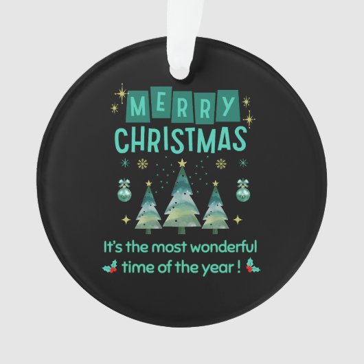 メリークリスマス – 素敵な季節 オーナメント (正面)
