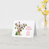 **メリークリスマス**  素晴らしい上司へ" カード (黄色い花)