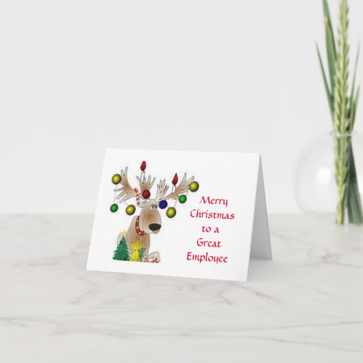 **メリークリスマス**  素晴らしい従業員へのカード カード (正面)