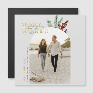 メリークリスマス 結婚式のご案内 マグネット招待状