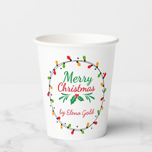 メリークリスマス 緑と赤 紙コップ (裏面)