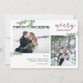 メリークリスマス |緑の枝2の写真 シーズンカード (正面)