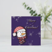 メリークリスマス、編み物服の雪だるま (スタンド正面)