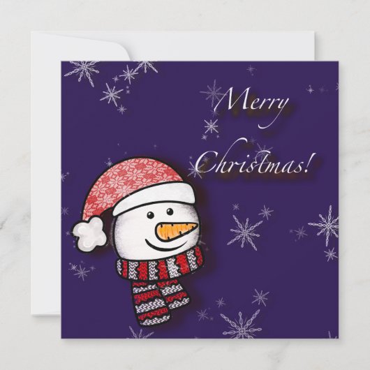 メリークリスマス、編み物服の雪だるま (正面)