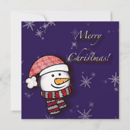 メリークリスマス、編み物服の雪だるま