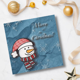メリークリスマス、編み物服の雪だるま
