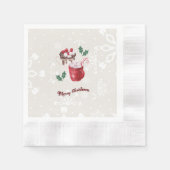 メリークリスマス 縁ありカクテルナプキン (正面)