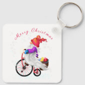 メリークリスマス – 自転車とギフトとのおもしろい格言 キーホルダー (裏面)