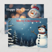 メリークリスマス＆良いお年を ☃️ シーズンポストカード (正面/裏面)