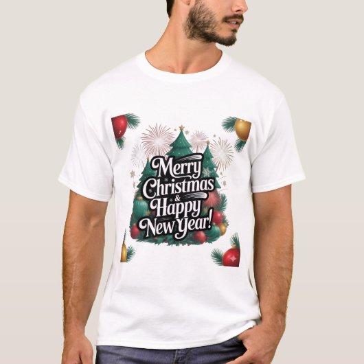 メリークリスマス＆良いお年を Tシャツ (正面)