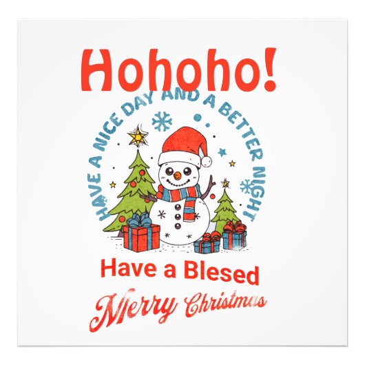 メリークリスマス!良い一日とより良い夜を過ごす フォトプリント            (正面)