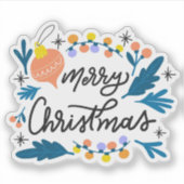 メリークリスマス 装飾 ステッカー シール (正面)
