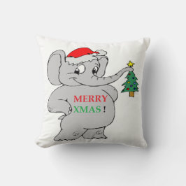 「メリークリスマス」象 クッション