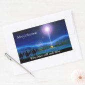 メリークリスマス-賢者はまだ彼をステッカー追求します 長方形シール (封筒)