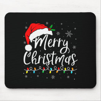 メリークリスマス 赤いサンタ帽子 トナカイ クリスマスのお揃い マウスパッド