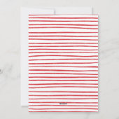 メリークリスマス.赤いシンプルモダンストライプ写真 シーズンカード (裏面)