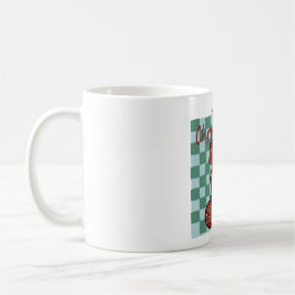 メリークリスマス 赤いリボンのオーナメント デザイン コーヒーマグカップ