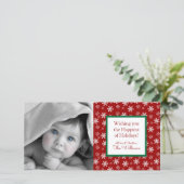 メリークリスマス|赤い雪片 シーズンカード (スタンド正面)