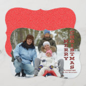 メリークリスマス 赤き輝き 写真カード シーズンカード (正面/裏面)