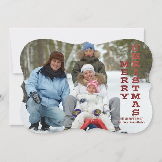 メリークリスマス 赤き輝き 写真カード シーズンカード (正面)