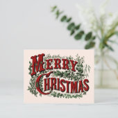 メリークリスマス – 赤と緑のはがき シーズンポストカード (スタンド正面)