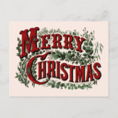 メリークリスマス – 赤と緑のはがき シーズンポストカード (正面)