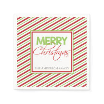 メリークリスマス |赤と緑のストライプパーティー