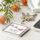 メリークリスマス | 赤タイポグラフィ キーホルダー (側面)