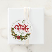 メリークリスマス | 赤タイポグラフィ フェイバータグ (インサイチュ)