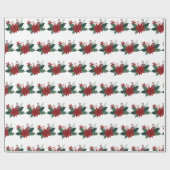 メリークリスマス | 赤タイポグラフィ ラッピングペーパー (フラット)