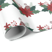 メリークリスマス | 赤タイポグラフィ ラッピングペーパー (ロールコーナー)