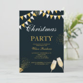 メリークリスマス | 赤タイポグラフィ 招待状 (スタンド正面)