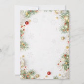 メリークリスマス | 赤タイポグラフィ 招待状 (裏面)