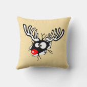 メリークリスマス!赤熱狂する鼻トナカイ クッション (裏面)