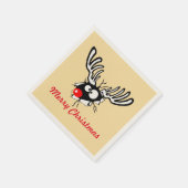 メリークリスマス!赤熱狂する鼻トナカイ スタンダードカクテルナプキン (角)