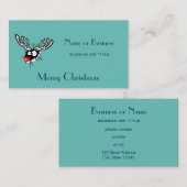 メリークリスマス!赤熱狂する鼻トナカイ 名刺 (正面/裏面)