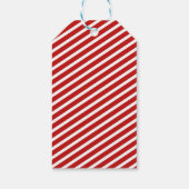 メリークリスマス 赤 グレー グノーム 北欧 ストライプ ギフトタグ (裏面)