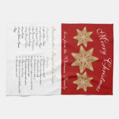 メリークリスマス 赤 レシピ キッチンタオル (横)