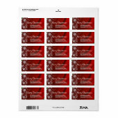 メリークリスマス（赤）住所 シール (フルシート)