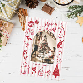メリークリスマス 赤 手描き お気に入りのもの シーズンカード
